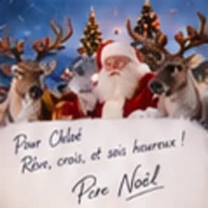 Foto med autograf fra Julemanden til Chloé