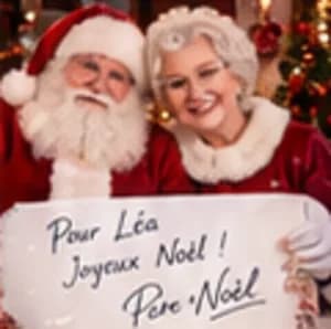 Foto med autograf fra Julemanden til Léa