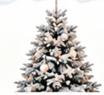 Sapin enneigé, sapin du Père Noël