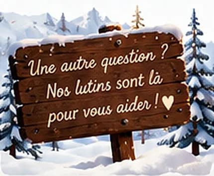 Panneau en bois : Une autre question ? Nos lutins sont là pour t'aider !