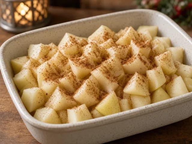 Fruits, Crumble pomme-poire