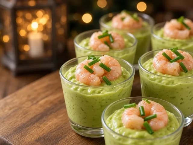 Ajouter, Verrines avocat et crevettes