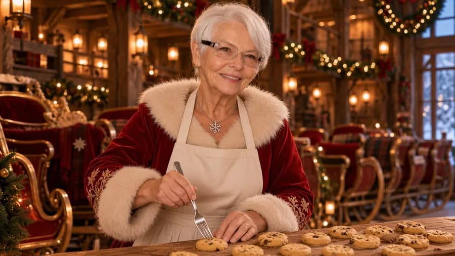 Biscuits au beurre, préparé par la Mère Noël