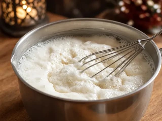 Aufschlagen, Zimt-Milchschaum