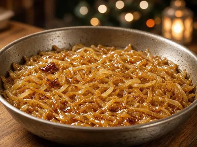 Caraméliser, Soupe à l'oignon gratinée