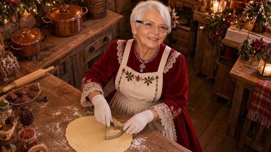 Biscuits cœurs, préparé par la Mère Noël