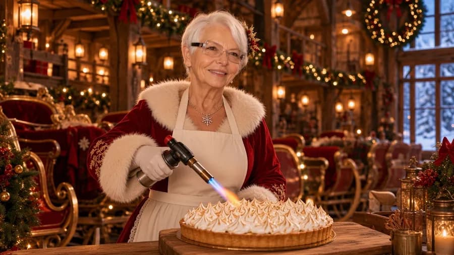 Tarte au citron meringuée, préparé par la Mère Noël