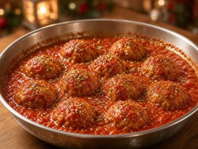 Simre, Kødboller i tomatsauce