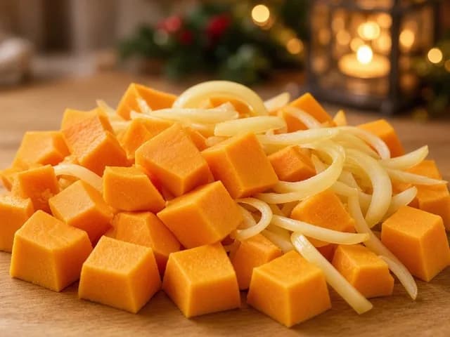 Préparer les légumes, Velouté de potimarron aux châtaignes