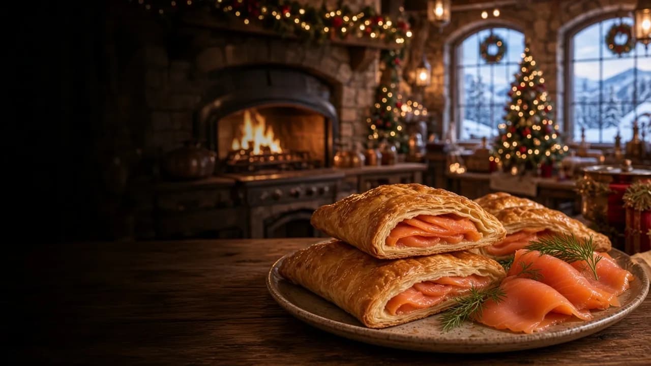 Feuilletés au saumon fumé