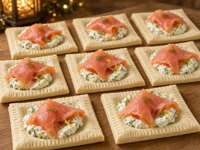 Garnir, Feuilletés au saumon fumé