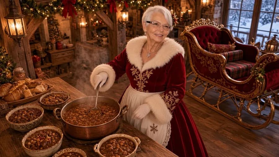 Cassoulet du village, préparé par la Mère Noël