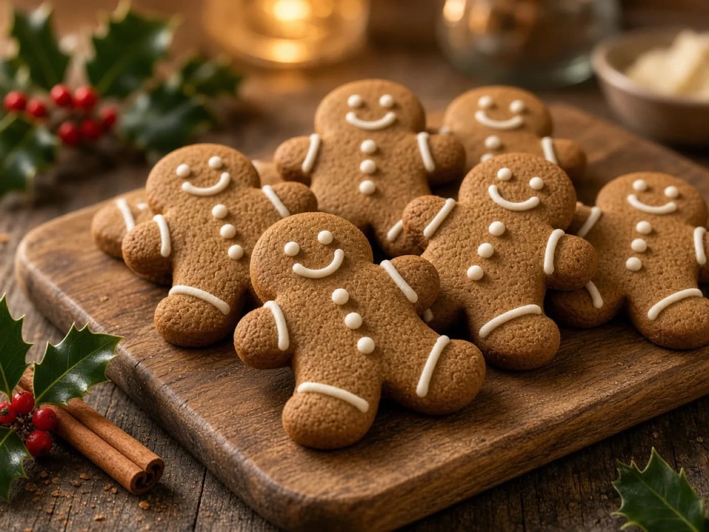 Biscuits de Noël en forme de bonhomme en pain d’épices