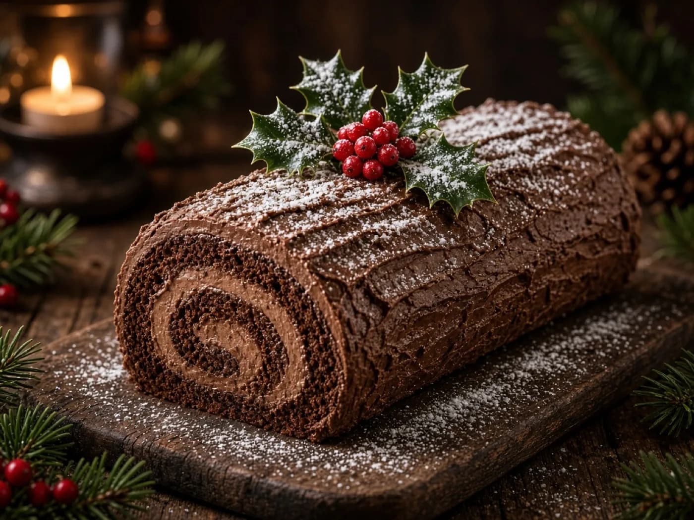 Bûche de Noël au chocolat