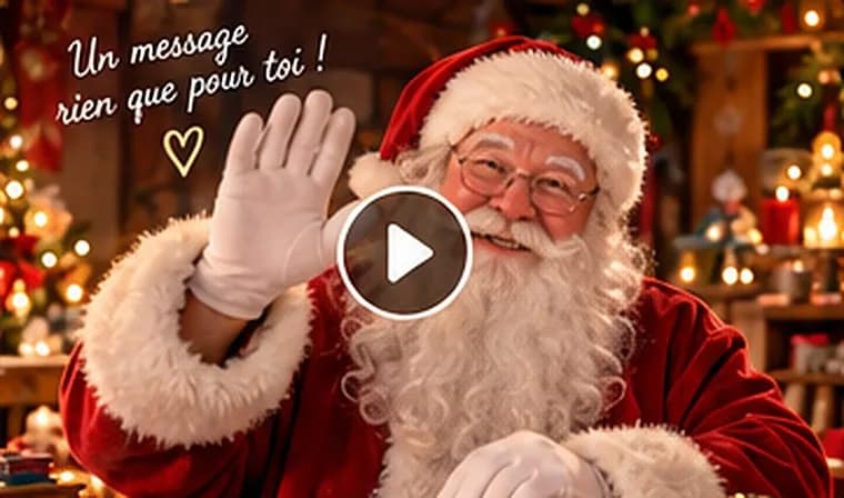 Le Père Noël salue : Un message rien que pour toi !