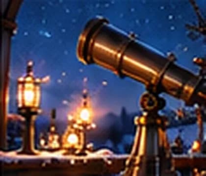 Le télescope sur la terrasse