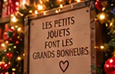 Panneau « Les petits jouets font les grands bonheurs »