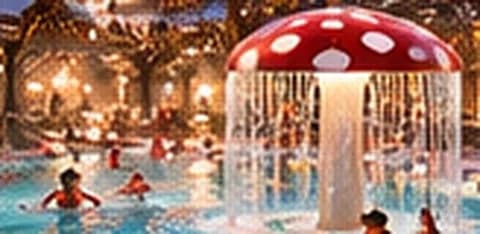 La fontaine champignon du bassin