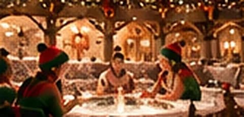 Les lutins autour d’un bain à remous