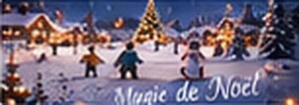 Kort „Julemagi“ over en snedækket landsby
