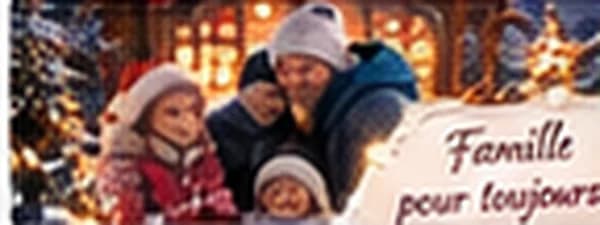 Kort „Familie for altid“ med en far og hans børn