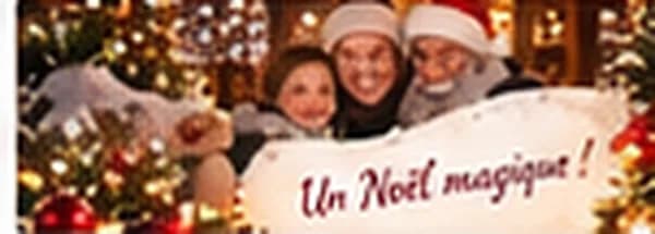 Kort „En magisk jul!“ med en samlet familie