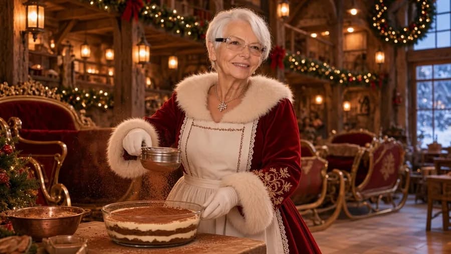 Tiramisu de Noël, préparé par la Mère Noël