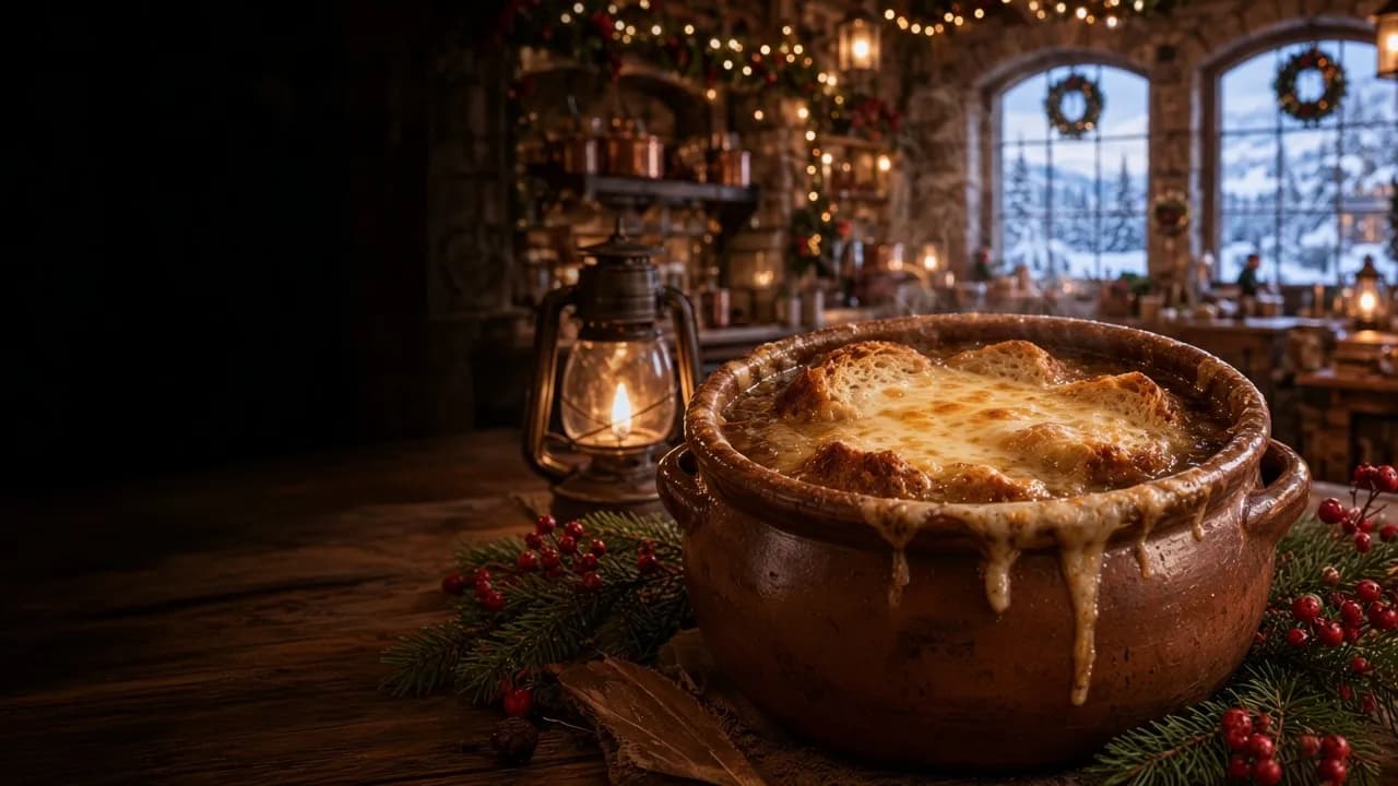 Soupe à l'oignon gratinée