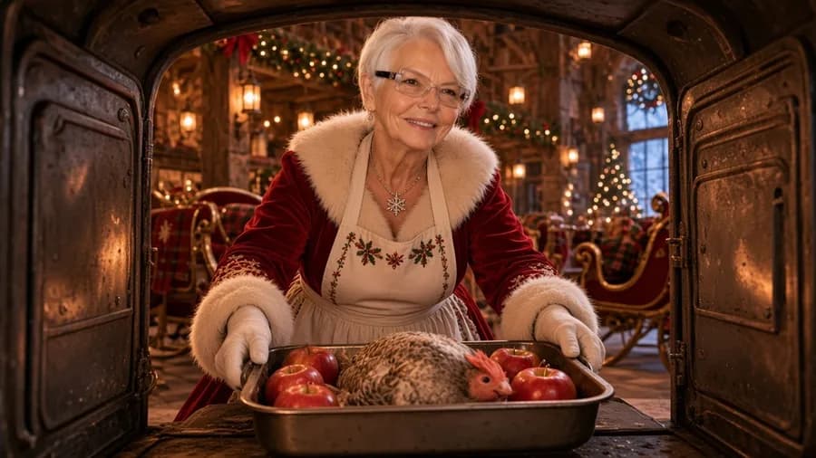 Pintade aux pommes, préparé par la Mère Noël