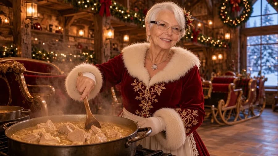 Blanquette de dinde, préparé par la Mère Noël