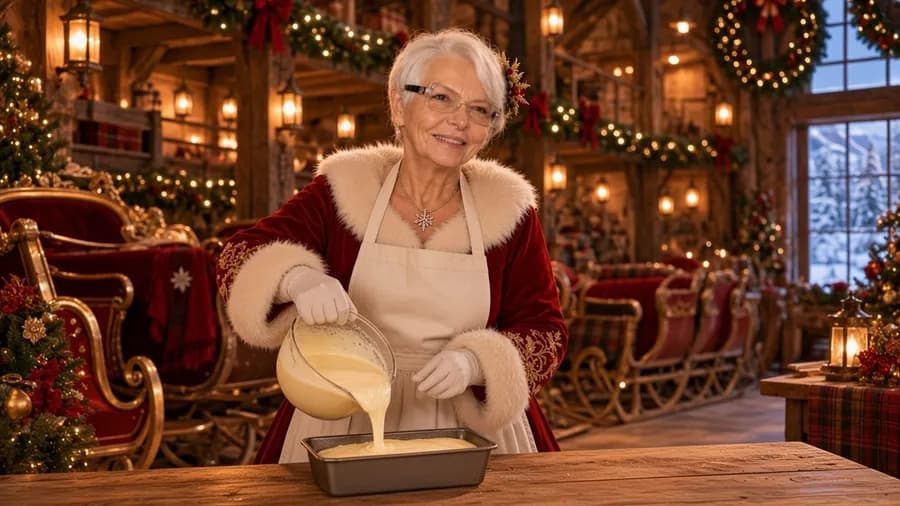 Gâteau au yaourt, préparé par la Mère Noël