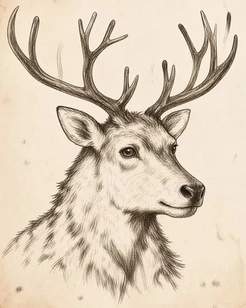 Croquis d’un renne