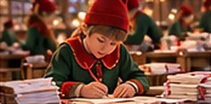 Un lutin écrit une réponse
