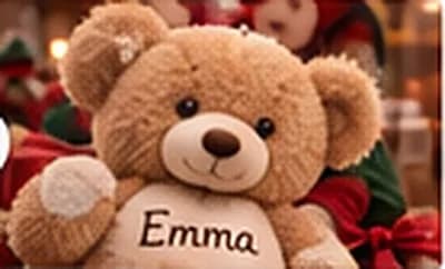 Un ourson brodé au prénom d’Emma