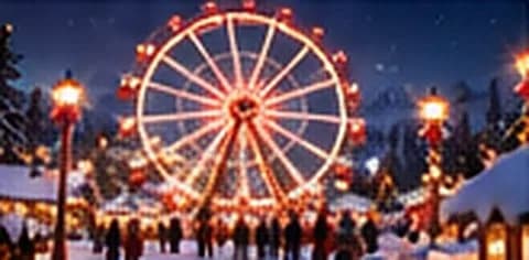 La grande roue illuminée
